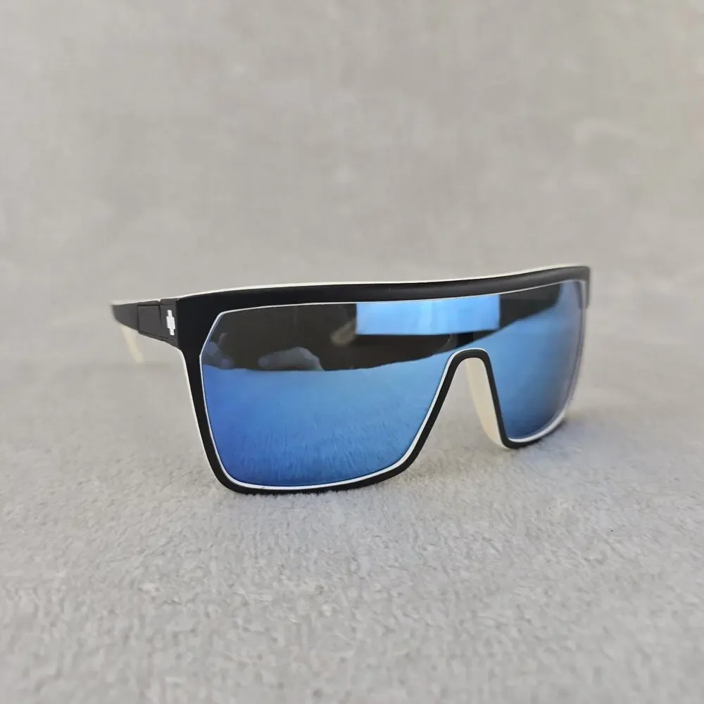 Spy+ Optic Flynn Black Whitewall Frame Sunglasses Blue Lens 134 00-140